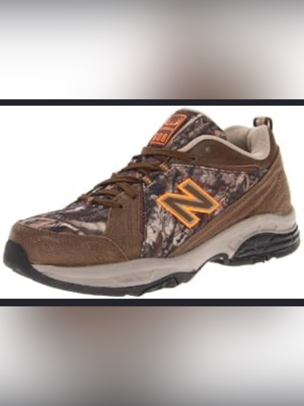 New Balance Men's Brown & Orange Camo Trail Sneaker